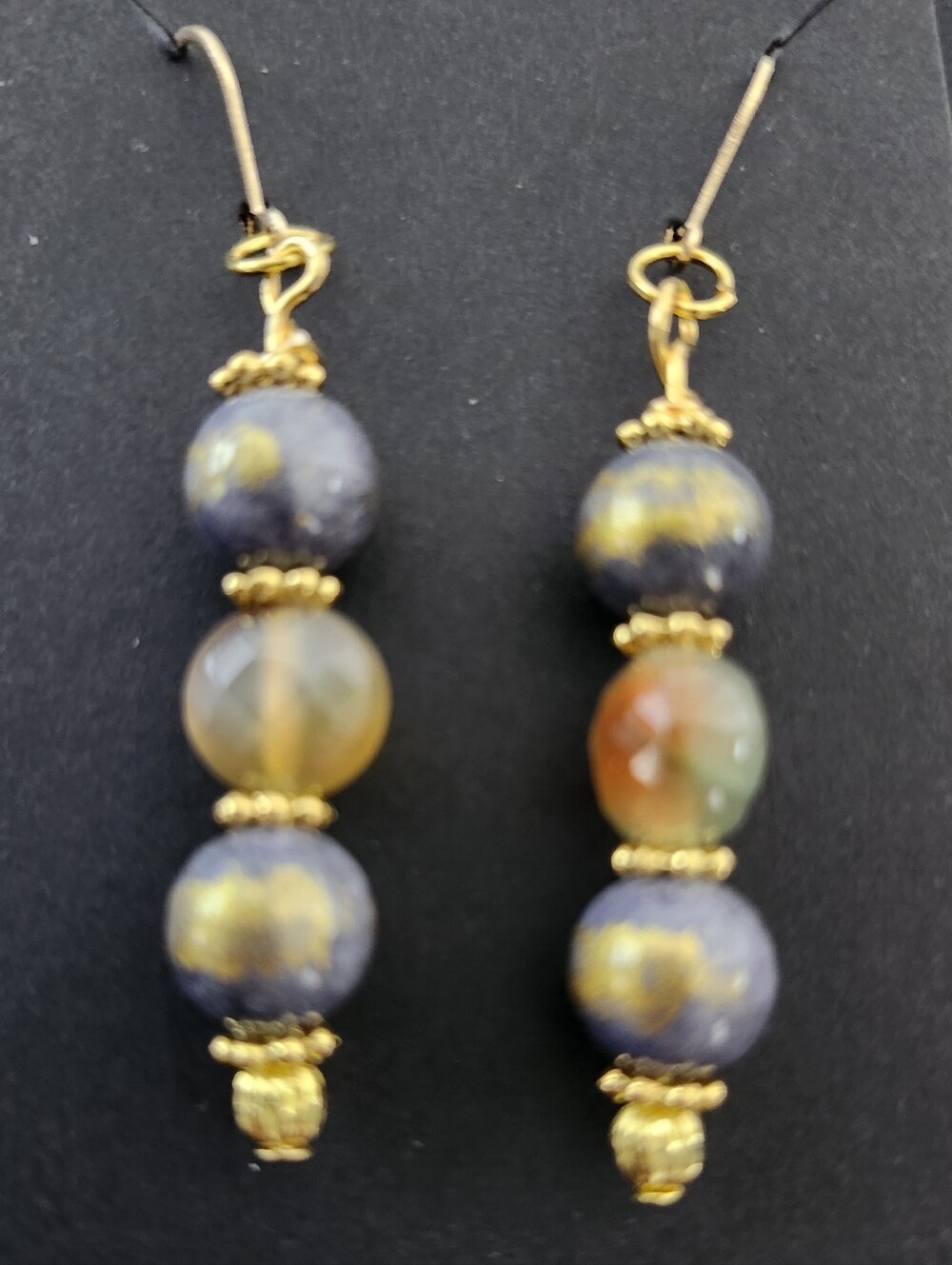 Agate Drop Earrings Handcrafted